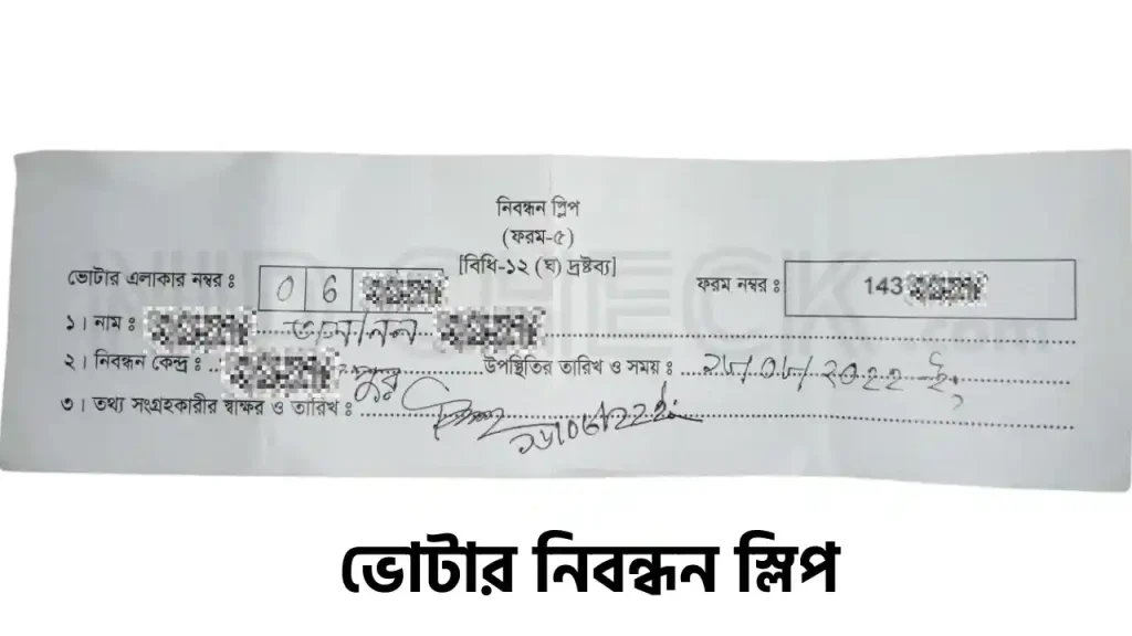 ভোটার স্লিপ হারিয়ে গেলে করণীয়